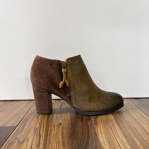 Sperry Zip Ankle High Heel Booties